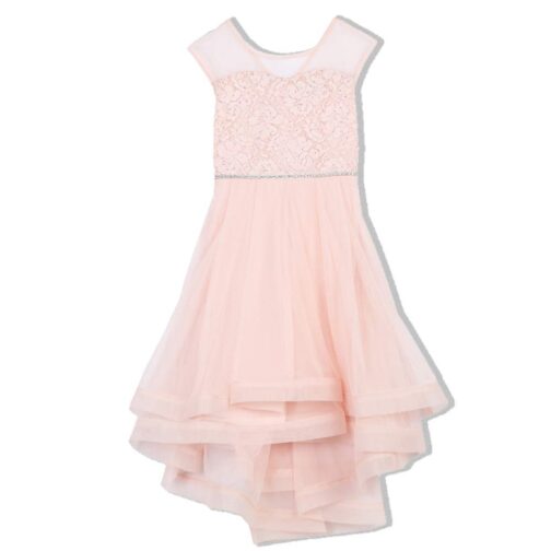 Speechless Girls' Cap Sleeve Ribbon Hem Sparkle Party Dress