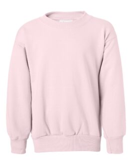 Hanes Youth ComfortBlend EcoSmart Crewneck Sweatshirt_Pale Pink_XL