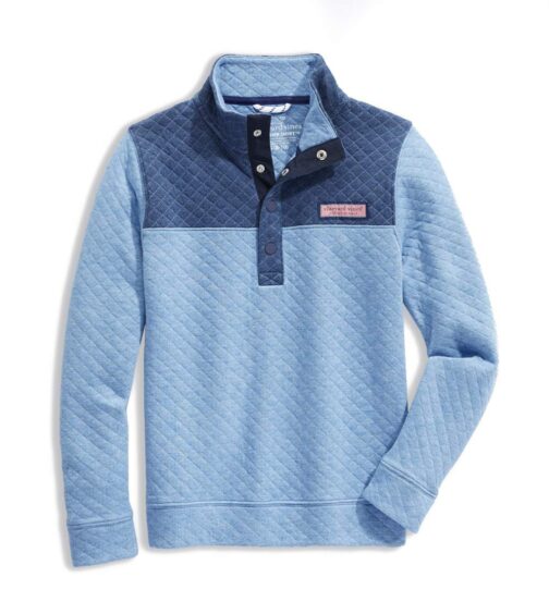 Vineyard Vines Boys' Quilted Snap Placket Shep Shirt Pullover