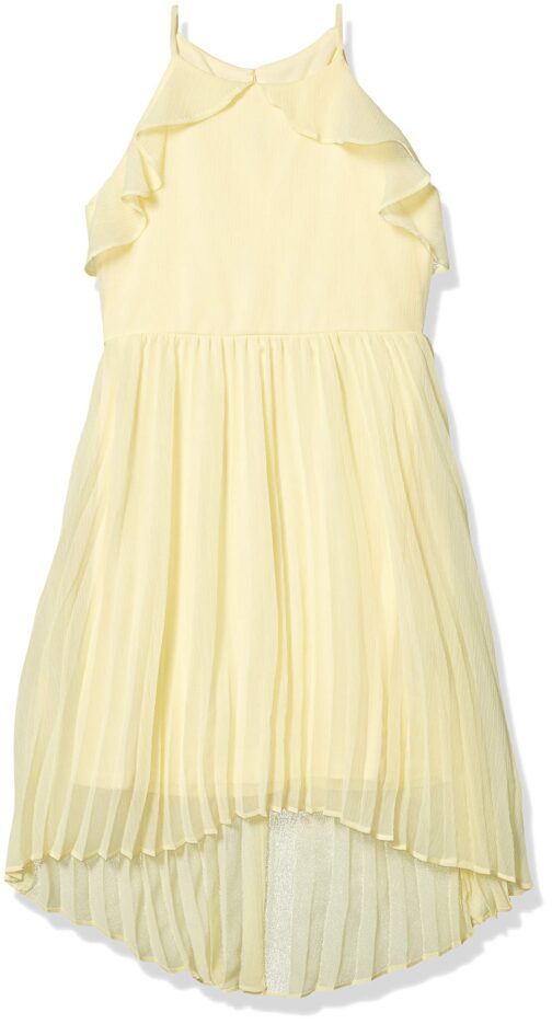 Amy Byer Girls' High Low Pleated Dress