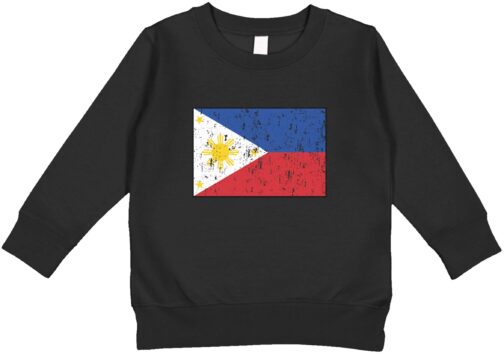 Amdesco Philippines Flag Filipino Toddler Sweatshirt