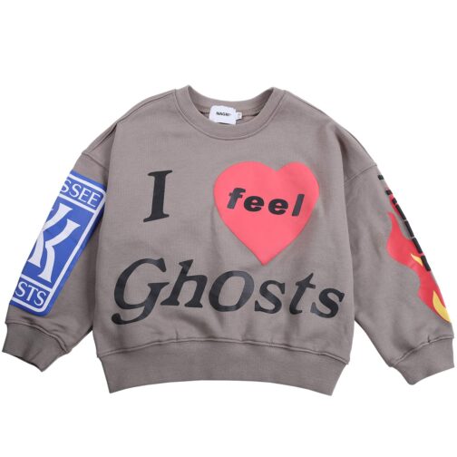 Keruimeihao666 Kids Clothes Hoodie Sweatshirt I Feel Ghosts 3D Letter Print Graphic Pullover Top